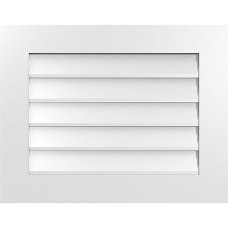 Vent à pignon rectangulaire en uréthane non-fonctionnel, H 22 po x l 28 po x P 1 po