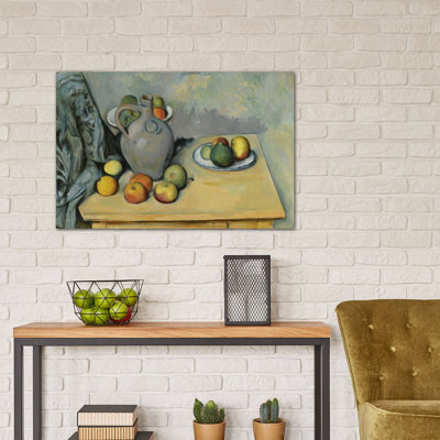 " Pichet Et Fruits Sur Une Table 1893-1894 " by Paul Cezanne