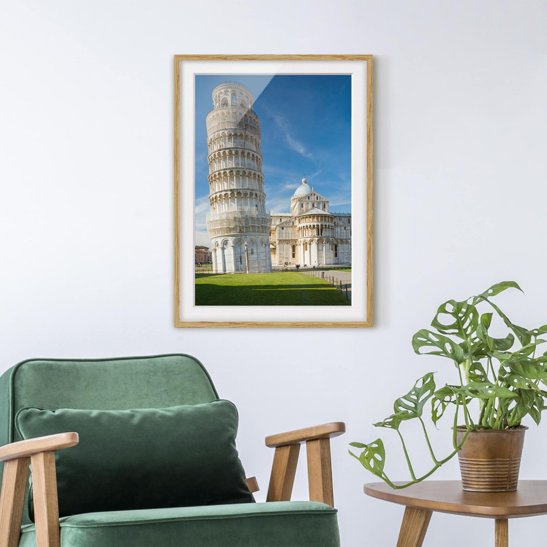 Gerahmter Fotodruck Der Schiefe Turm von Pisa