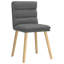  2 chaises de salle à manger en tissu gris foncé