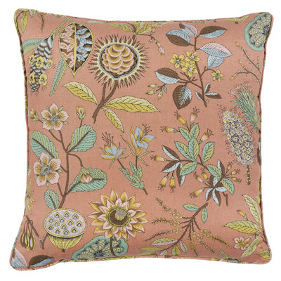 Roca Redonda Linen Throw Square Pillow Cover & Insert