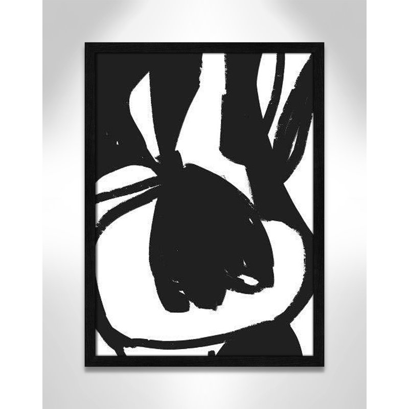 «Line Dessin Collection», Tulipe suspendue sur papier par Leah Straatsma, H 23 po x l 17 po x P 1,25 po