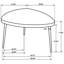 Table basse triangulaire en noir, fabriquée à la main à partir de bois de manguier massif, avec pieds en fer évasés fuselés, ajoutant du charme au salon, mesurant 17 pouces de profondeur