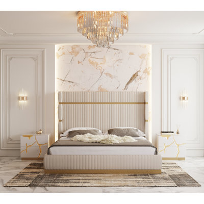 Lit plateforme tapissier Velva