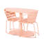 Élégant mobilier d'extérieur en fer - Bistro en construction intime corail