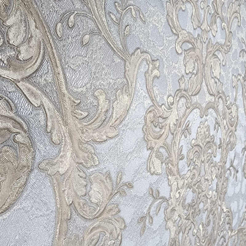 Papier peint damassé Philipp Argent