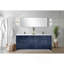 Ensemble de meuble-lavabo double 80 po X P 20 po D, dessus en quartz blanc et robinet en métal