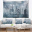 Tapisserie paysage urbain noir et blanc de Manhattan-28508699