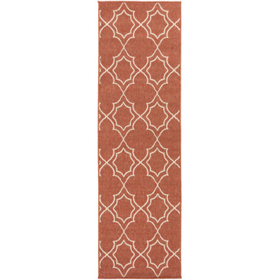 Tapis rouille / crème Amato
