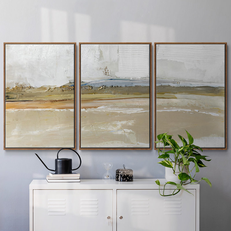 Golden Hour, reproduction sur toile 3 pièces, H 24 po x l 48 po x P 2 po, Noyer
