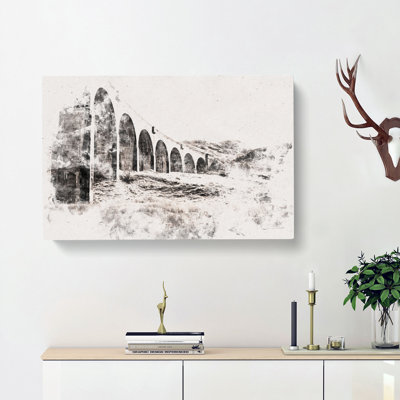 Glenfinnan Viaduct In Scotland - Wrapped Canvas Print