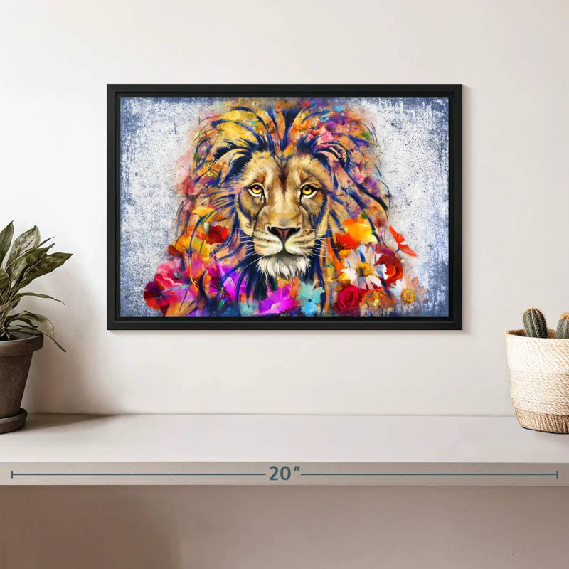 Brampt Lion Head Floral, 9" H x 13" W