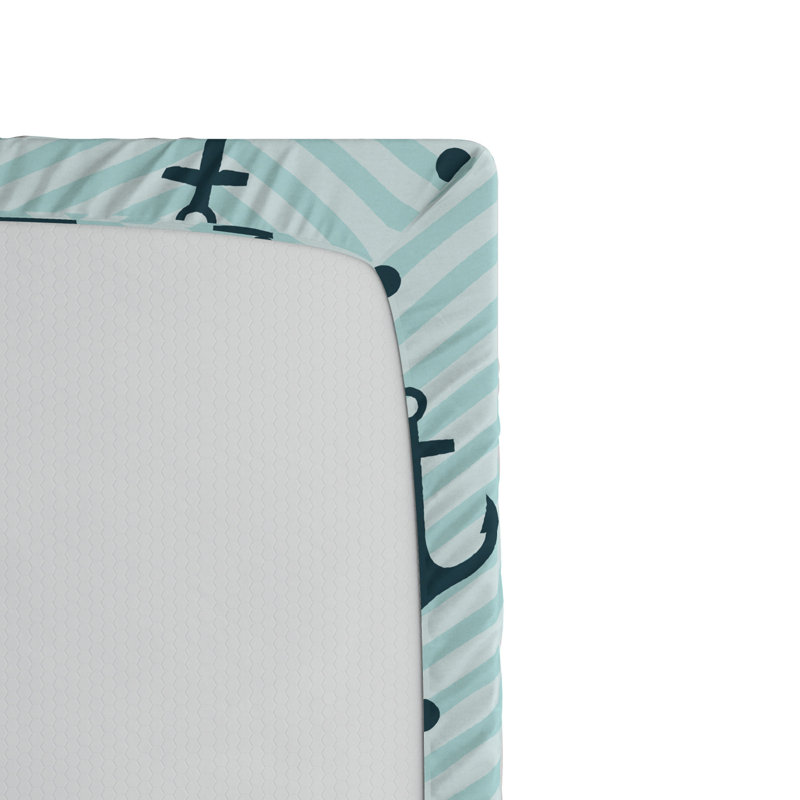 Microfiber Chevron Fitted Sheet, Twin Fitted Sheet
