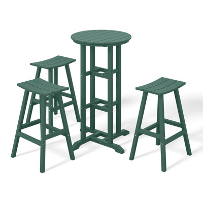 Laguna 3 Person Round Outdoor Dining Set