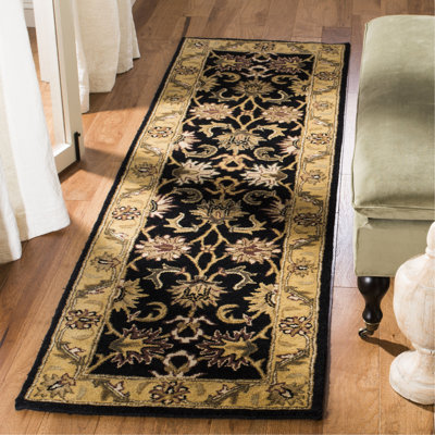 Tapis oriental multicolore en laine touffeté à la main Amabel