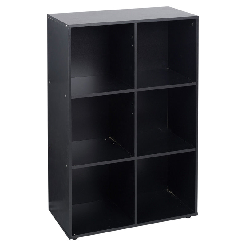 Swarna 90.5cm H x 60cm W Standard Bookcase, Black
