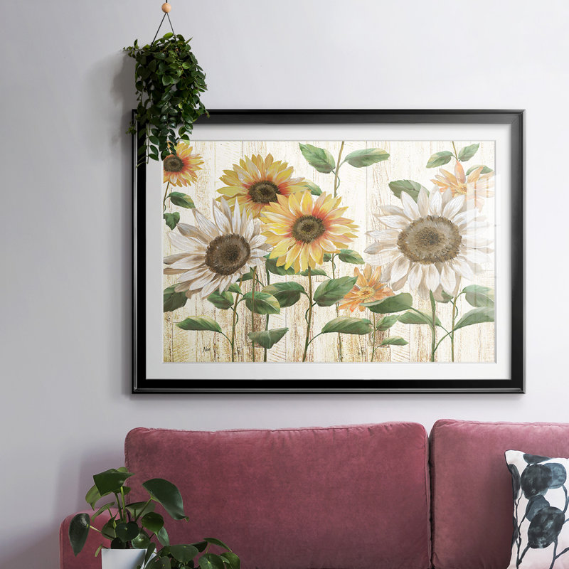 Sunflower Surprise, reproduction d'art encadrée, Noir, H 15 po x l 21 po x P 1,5 po
