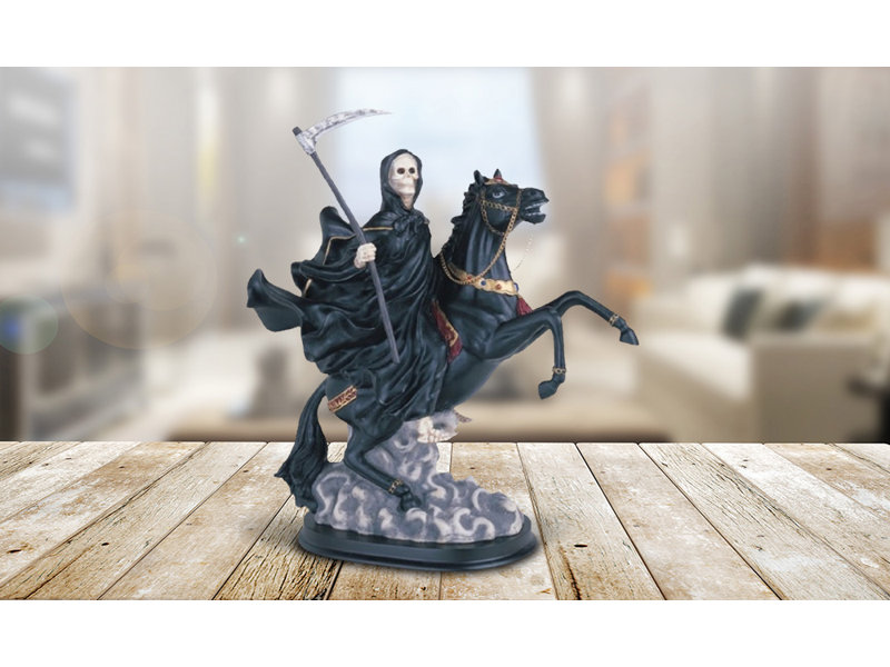Figurine cheval noir 12 "H Santa Muerte