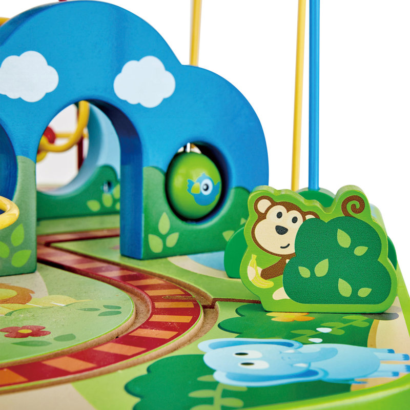 Jungle Adventure Toddler Bead Maze and Railway Train Track Play Table