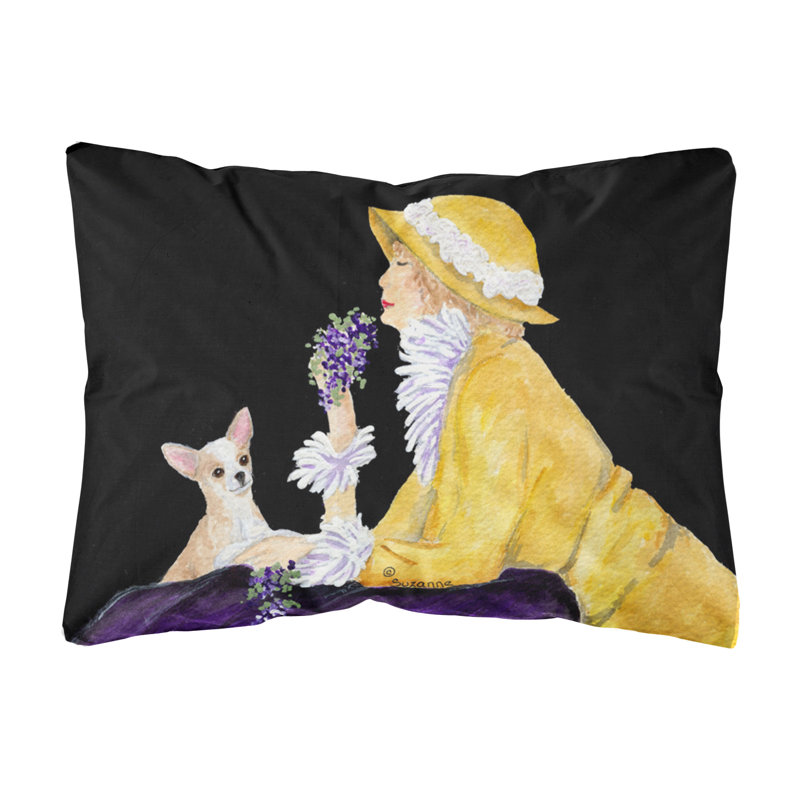 Coussin intérieur / extérieur Chihuahua and Girl