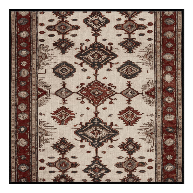 Machine Washable Turkish Black Area Rug, Square 6'