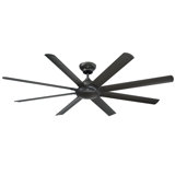 Hydra 8 - Blade Outdoor LED Smart Standard Ceiling Fan with Wall Control and Light Kit Included, Works With Alexa and iOS or Android App