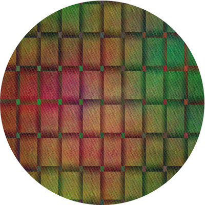 Tapis vert/rose à motifs