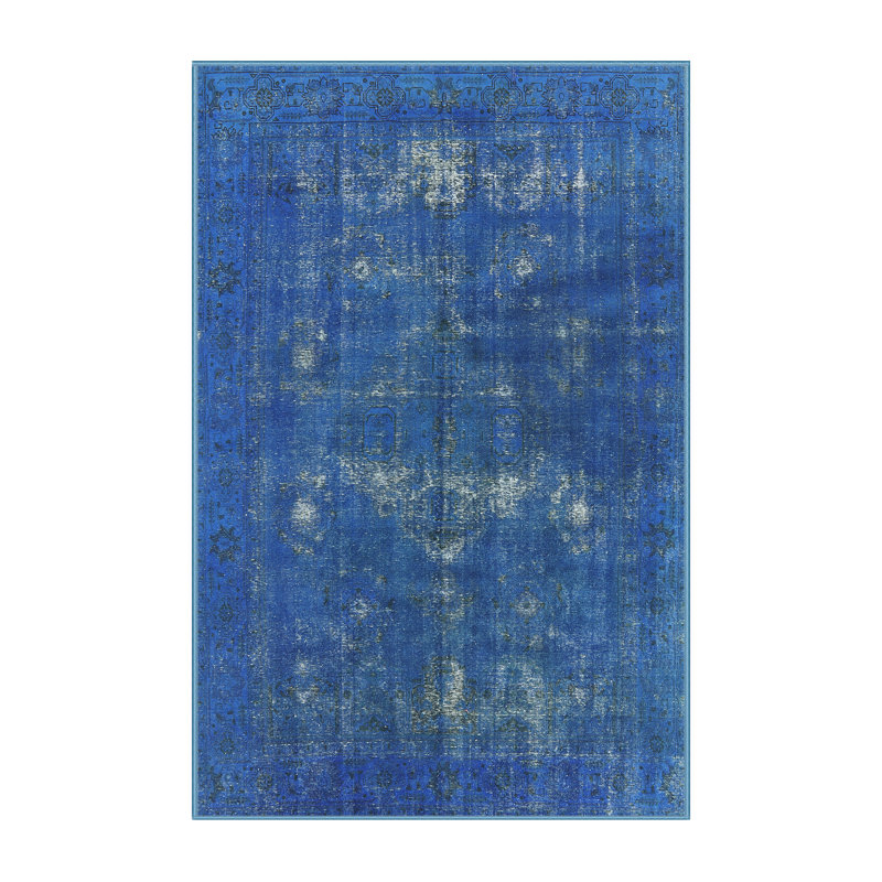 Tapis oriental bleu, Rectangle de 6 pi x 9 pi