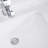 White Rectangular Undermount Bathroom Sink With Overflow