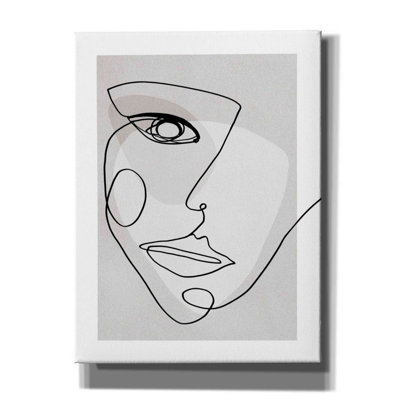 «Pervez Face Line 4» sur toile par Design Fabrikken
