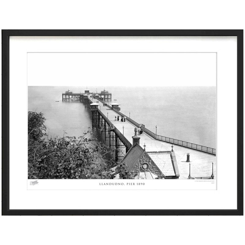Llandudno, Pier 1890 - Single Picture Frame Print, 28cm H x 36cm W x 2.3cm D