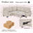 L-Shaped Sectional Sofa Bed With Pull-Out Bed & Storage, 5-Seat Sleeper Couch With USB Charging, Convertible Design For Living Room, Apartment, Corduroy Fabric-961573428