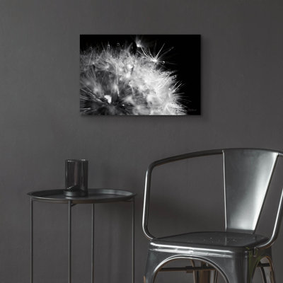 «Dandelion Dewdrops 1» par Laura Marshall, art mural en verre acrylique
