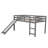 Allain Twin Solid Wood Loft Bed with Slide by Harper&Bright Designs-1741933799