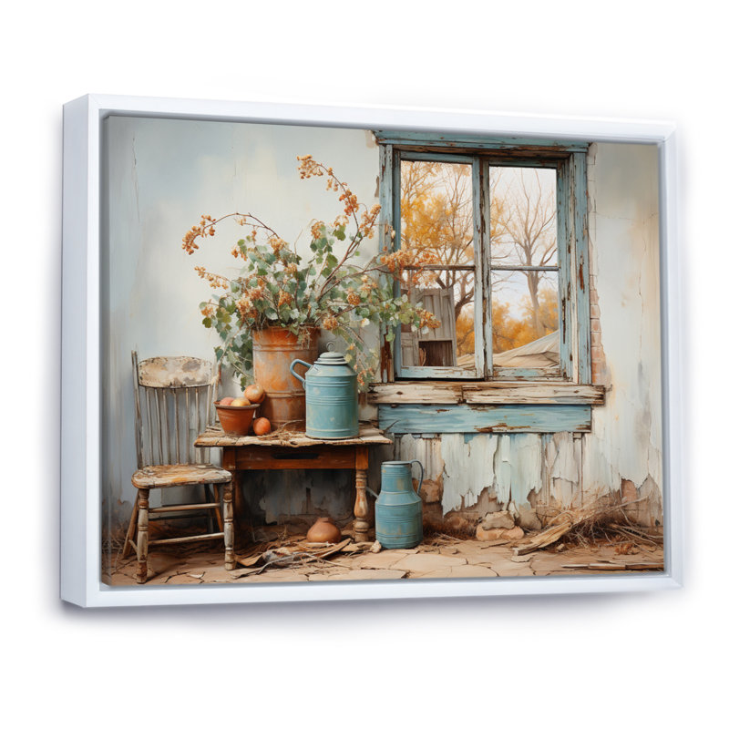 Marynn " Minimalism Farm Poteries III ", H 24 po x l 32 po x P 1 po, Cadre flottant blanc