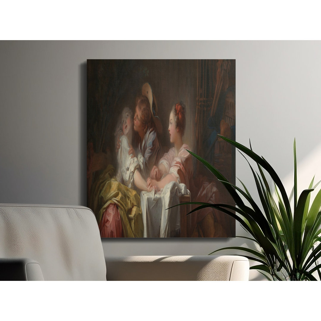 The Interrupted Sleep Canvas Wall Art, Rococo Painting, Gallery Wrapped Canvas Print, Ready to Hang, Archival Quality, Home Decor