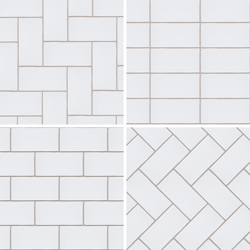 Castillo 3" X 6" Ceramic Subway Wall Tile, White