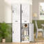 Armoire de rangement pour salle de bain avec 2 portes et 1 tiroir, armoire de salle de bain haute avec 6 tablettes, tour à linge autoportante, pour salle de bain, salon, cuisine, blanc