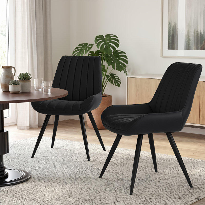 Modern Dining Chairs 54.8*46.9*83.2cm Tech Fabric Upholstery with Stylish Design Sofa-Level Cushioning Pet-Friendly Durable Scratch Resistant for Kitchen Dining Room or Home Office