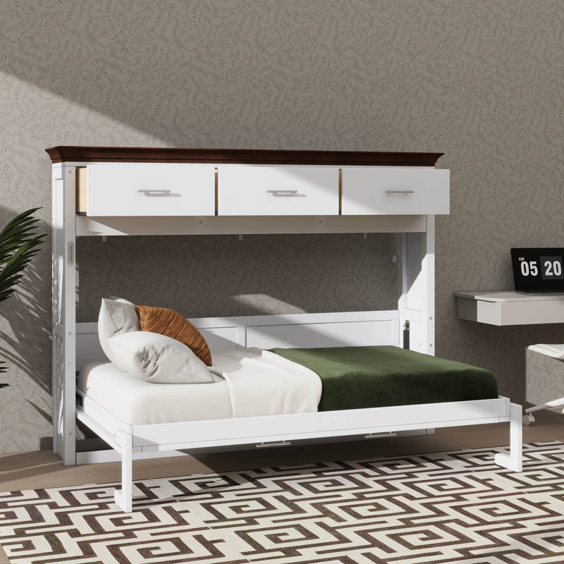 Twin-Size Murphy Bed Equipped With Drawers