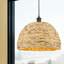 Luminaire suspendu en corde de rotin tissé 1 lumière Malaga-39291569-44248251