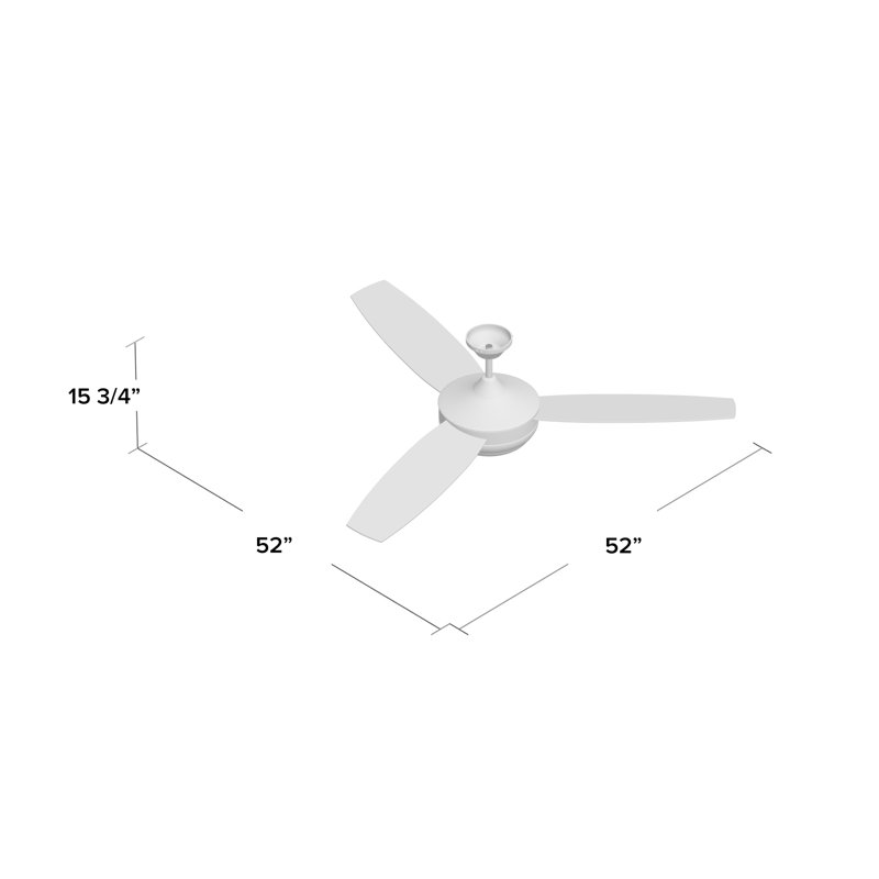 Targas 52'' Ceiling Fan with LED Lights, Espresso with Mahogany/Teak Blades