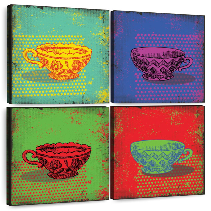 Yarlin Halftone Tea Cups, 38" H x 38" W