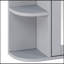 Armoire de rangement de salle de bain avec miroir, armoire à pharmacie avec tablette en bois réglable et portes, armoires de rangement montées avec 6 tablettes ouvertes, gris-777844001