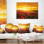 Coussin lombaire ablaze coucher de soleil Abstract