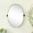 Aura 20'' W X 30'' H Matt Black Metal Framed Oval Pivoting Bathroom Mirror, Tilting Oval Vanity Mirror for Wall, Vertical Hanging-68333614