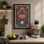 Crab in Symmetry Art Deco - Wrapped Canvas-379996416-379996478
