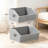 Trapezoid Closet Shelf Organizer, Large Fabric Storage Cubes for Shelves, Organizing Bins for Clothes, Blankets, Towels and Books, 3 Pack, Non-Woven Material-927806753-927806777
