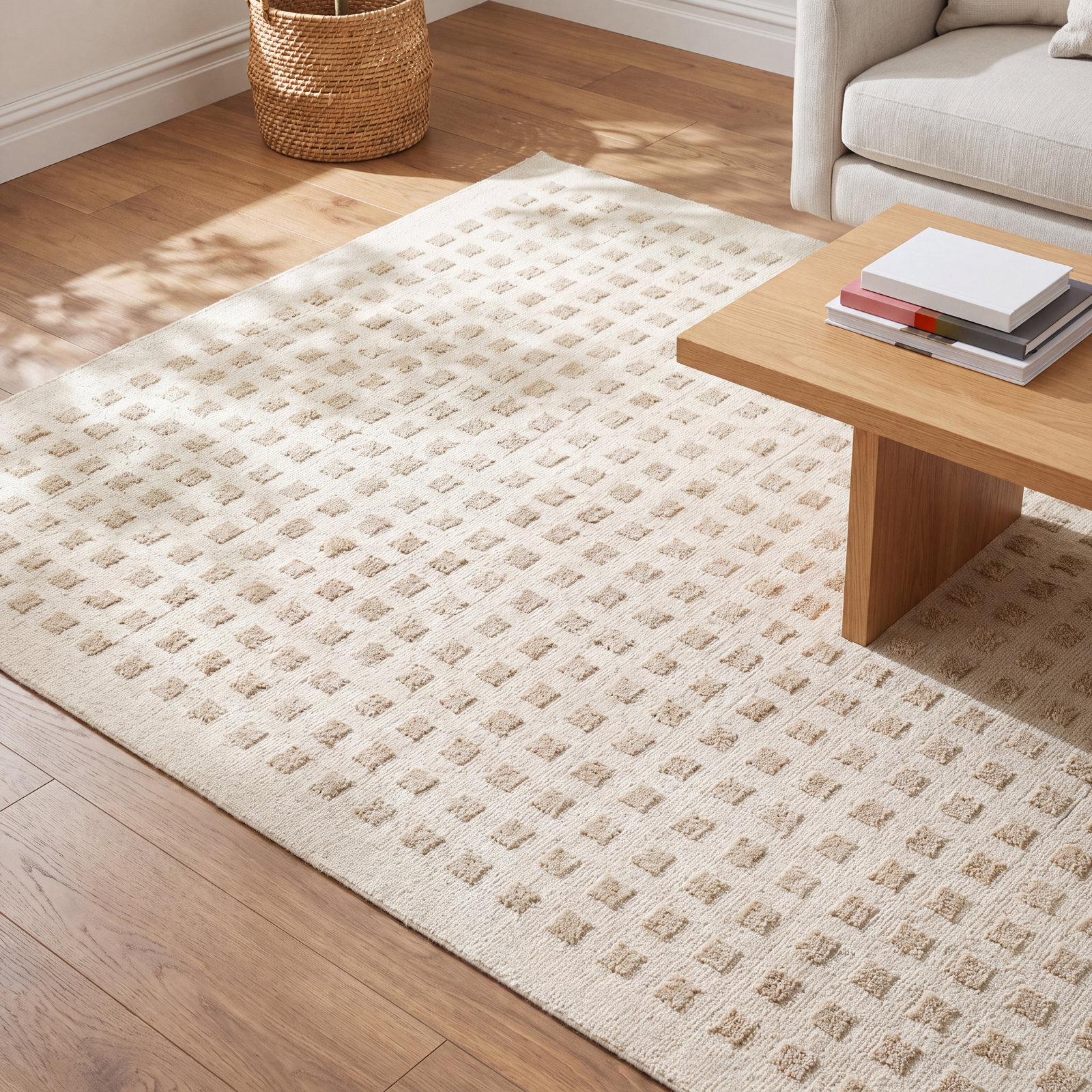 Chris Loves Julia x Loloi Polly Ivory Natural Rug, Rectangle 9'3" x 13'