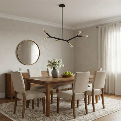 Luminaire suspendu horizontal 6 lumières Rowley
